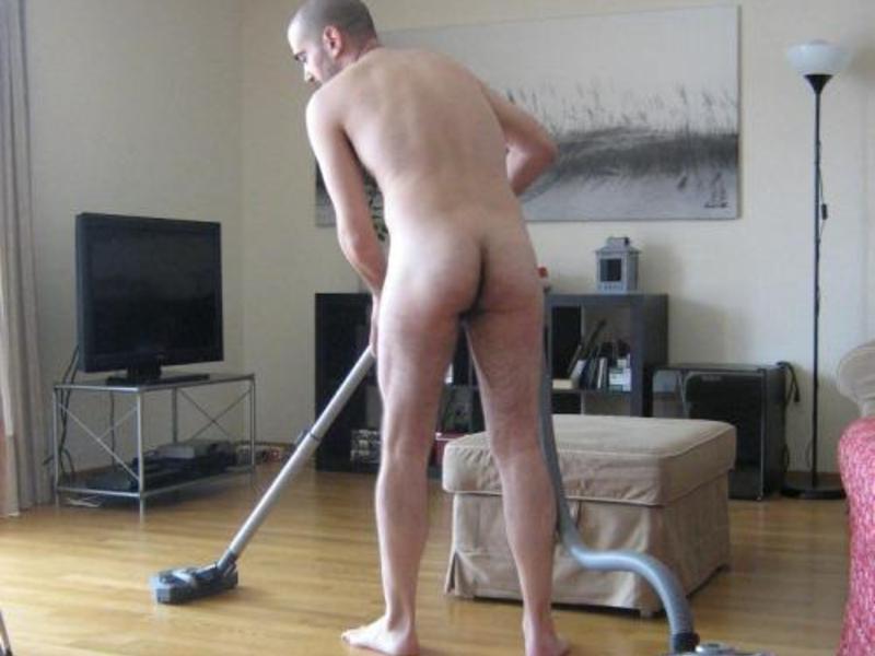 Cleaning house naked