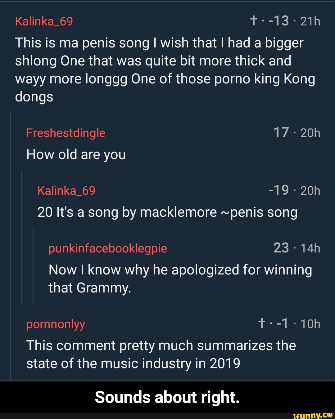 Comment song
