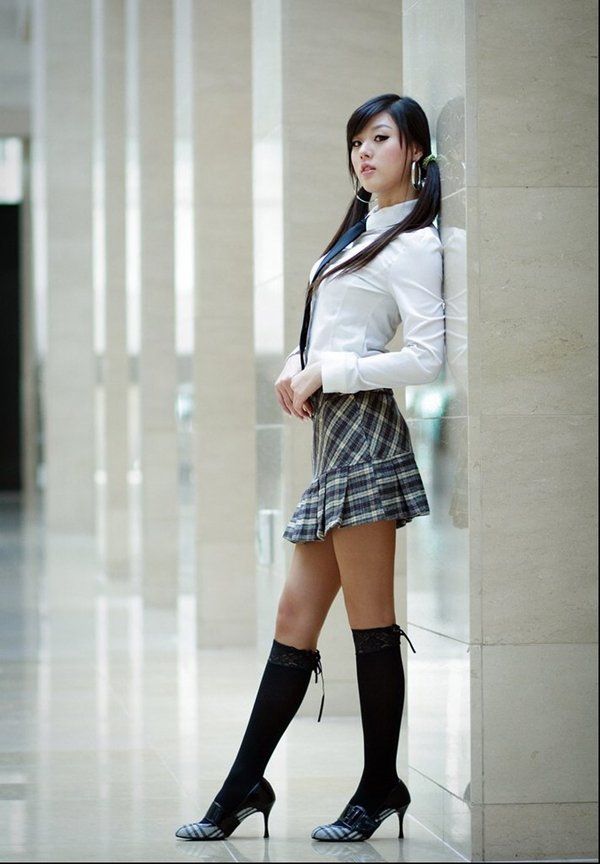 best of Asian short skirt