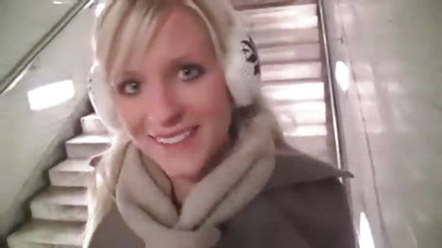 Super cute milf blows and swallows outdoor