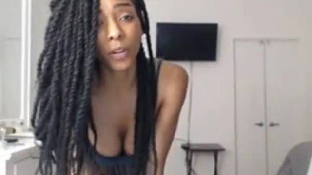 Ebony braids webcam