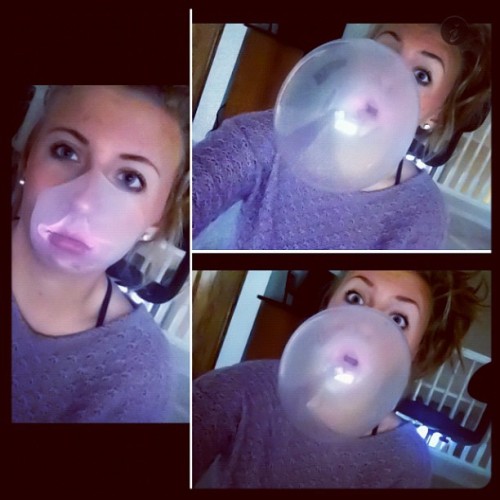 Bubblegum blowing