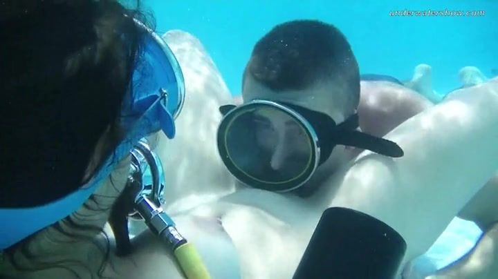 T-Rex reccomend underwater scuba girl